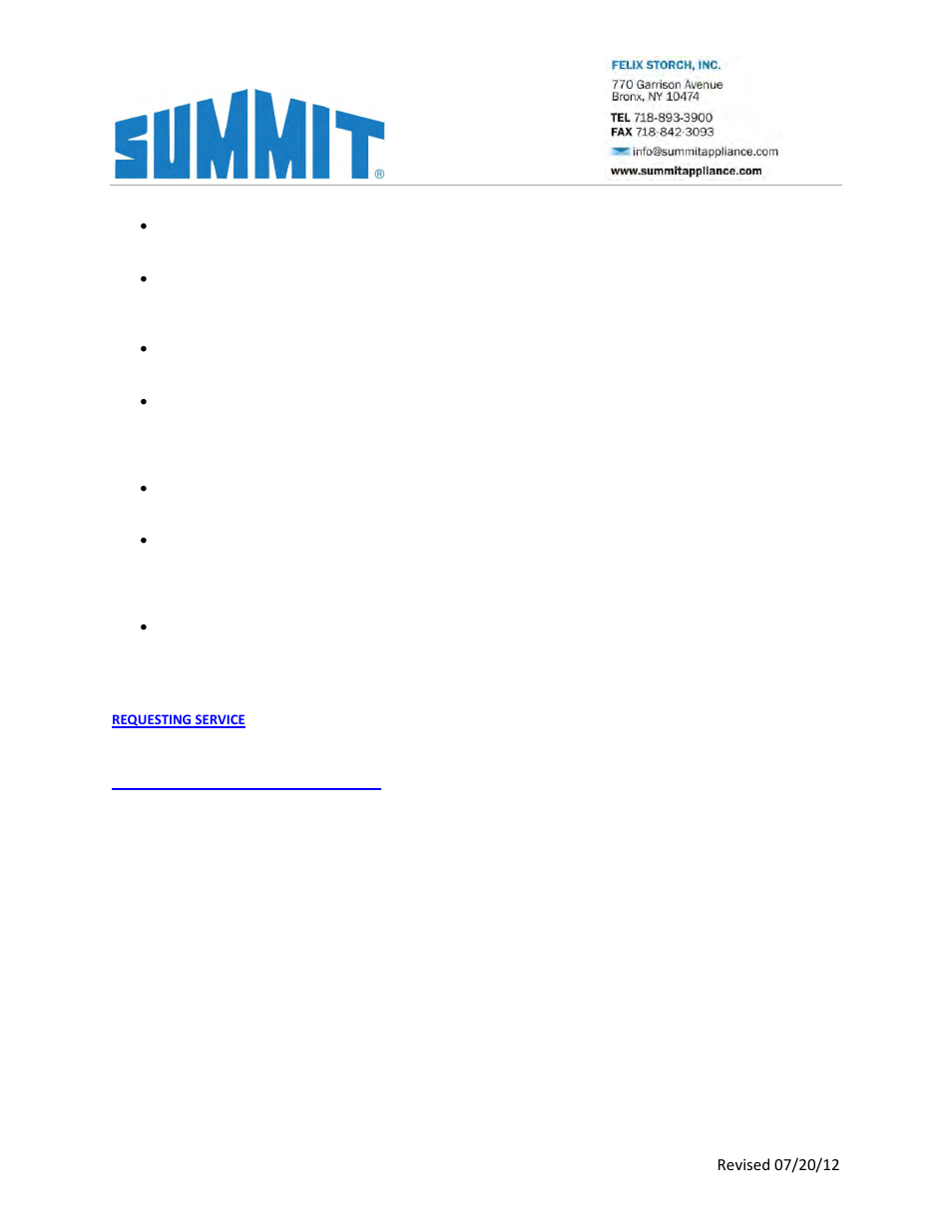 Summit FF1935PL User Manual | Page 35 / 35