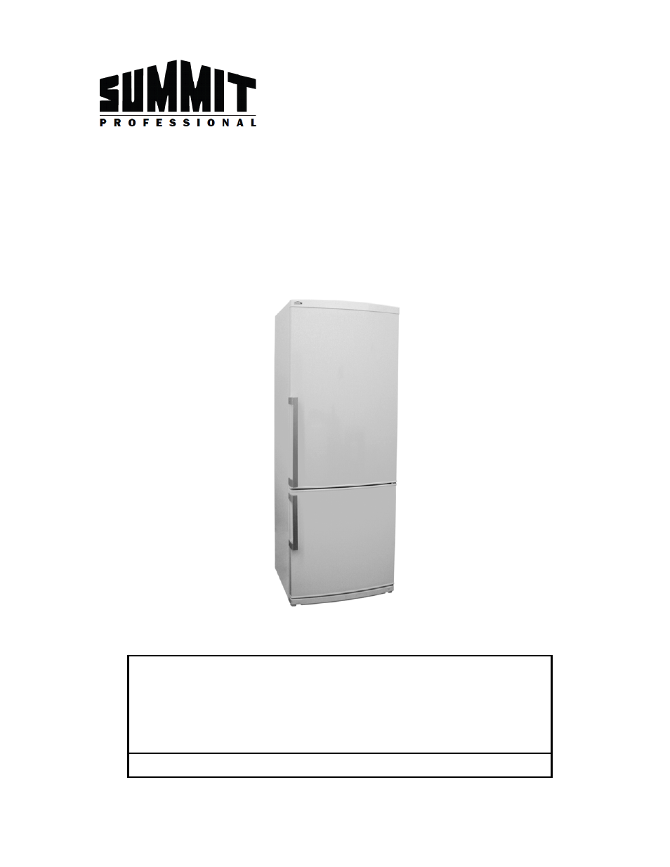 Summit FFBF285SS User Manual | 18 pages