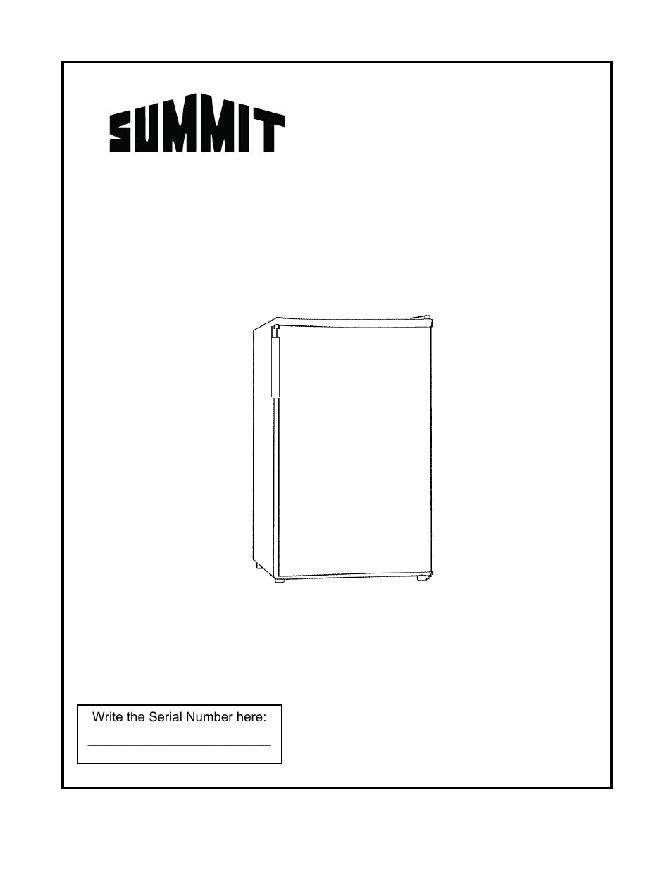 Summit FF511LBIADA Series User Manual | 12 pages