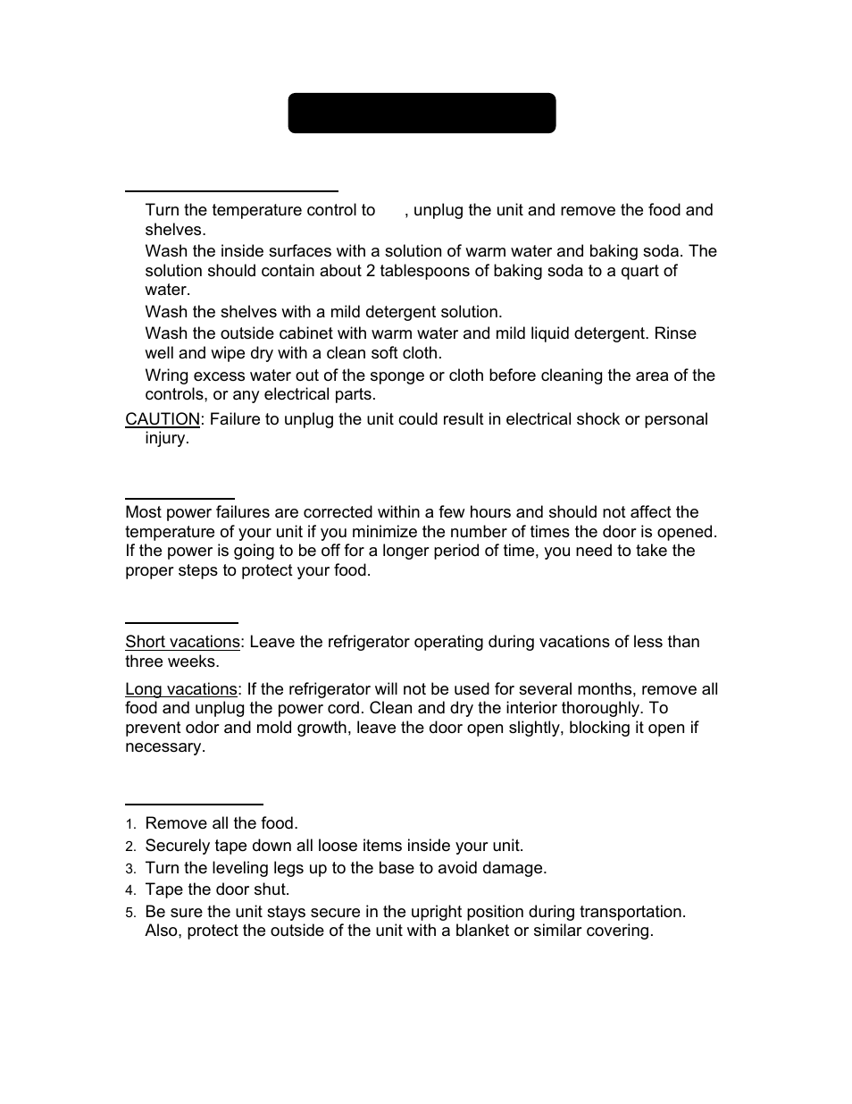 Care and maintenance | Summit FF511LBIADA Series User Manual | Page 9 / 12