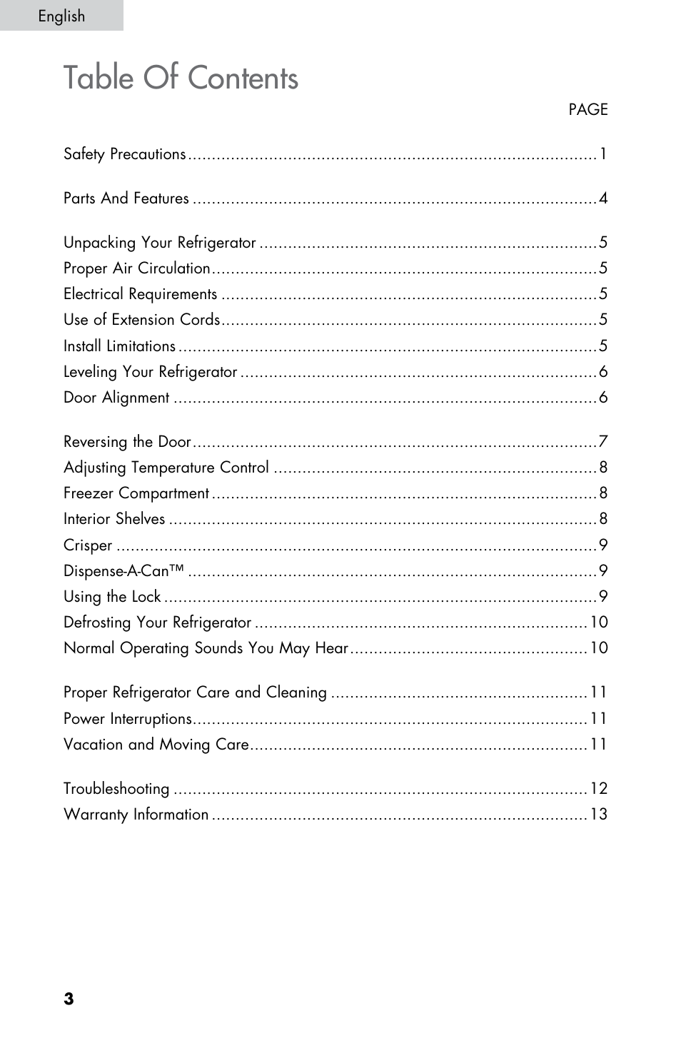 Summit CM420ESBL User Manual | Page 4 / 44