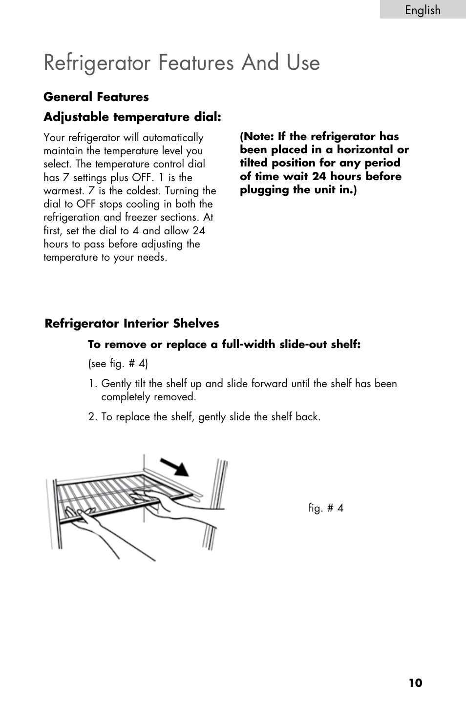 Refrigerator features and use | Summit FF430BLL User Manual | Page 11 / 48