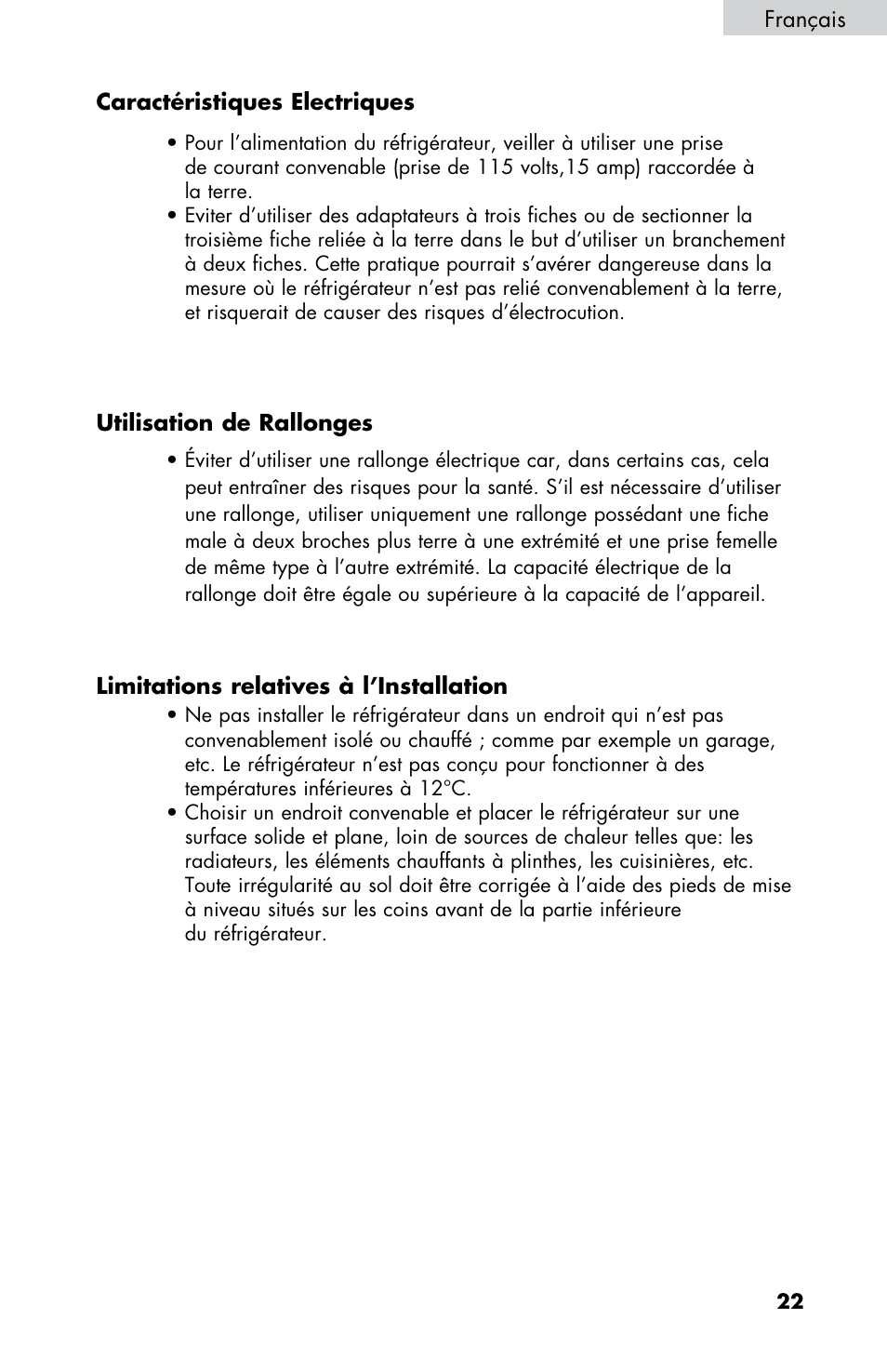 Summit FF430BLL User Manual | Page 23 / 48