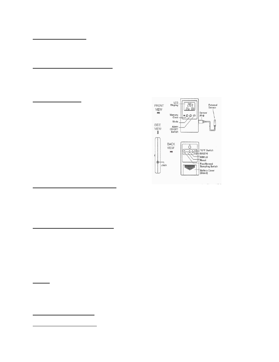 Displaying °f or °c, Selecting the sampling rate, Operation modes | Setting the high/low alarm, Alarm | Summit ACR1515SS User Manual | Page 11 / 16