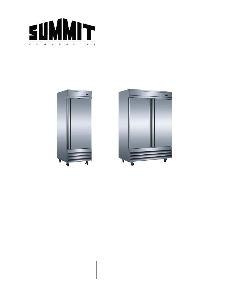 Summit SCFF495 User Manual | 12 pages