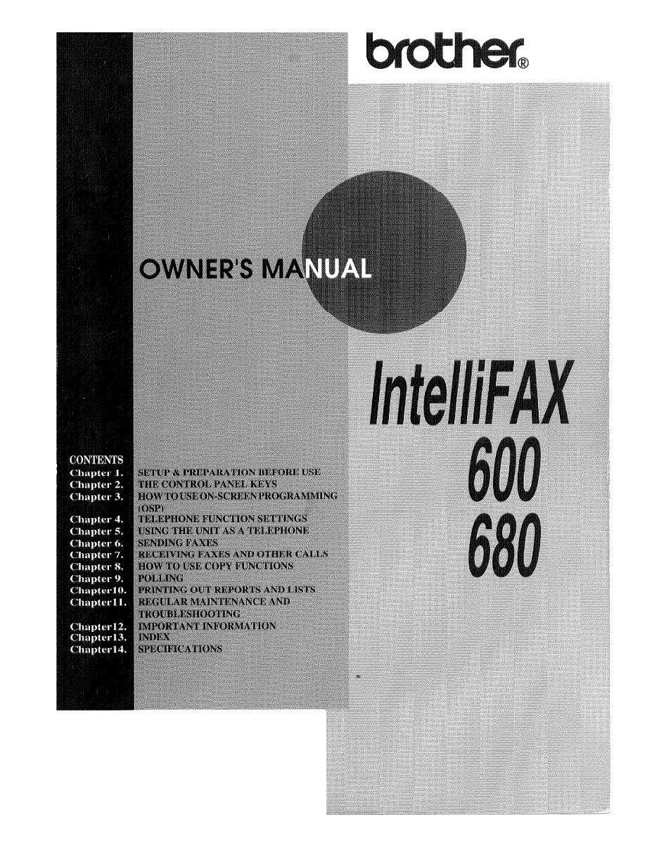 Brother IntelliFax-680 User Manual | 76 pages