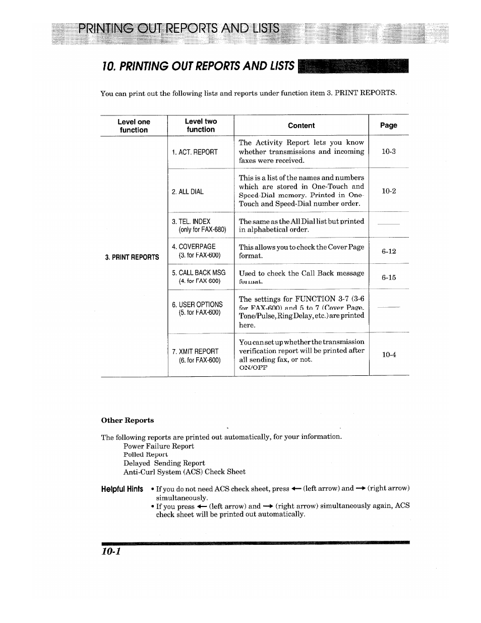 This allows you to check the cover page format, Used to check the call back message | Brother IntelliFax-680 User Manual | Page 60 / 76