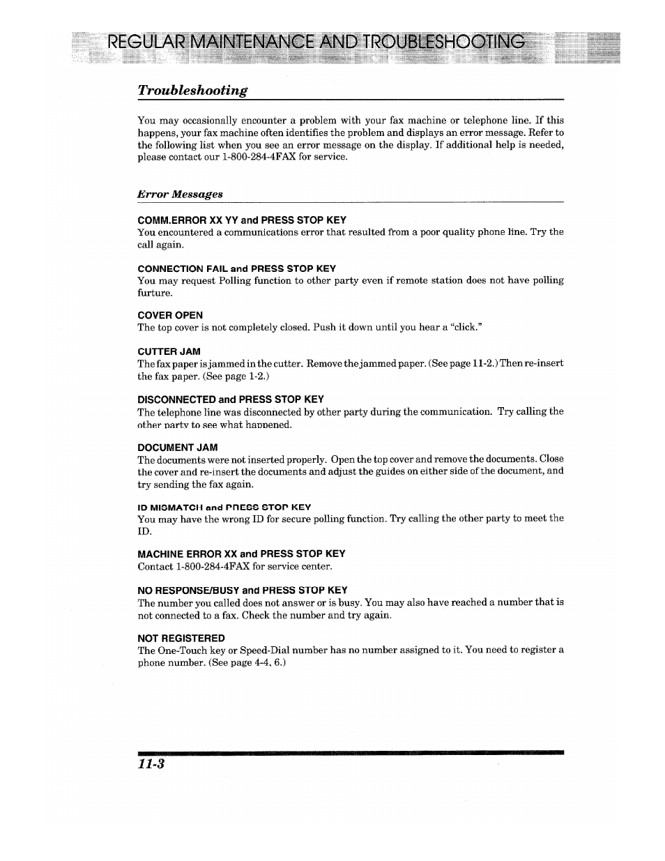 Troubleshooting | Brother IntelliFax-680 User Manual | Page 66 / 76