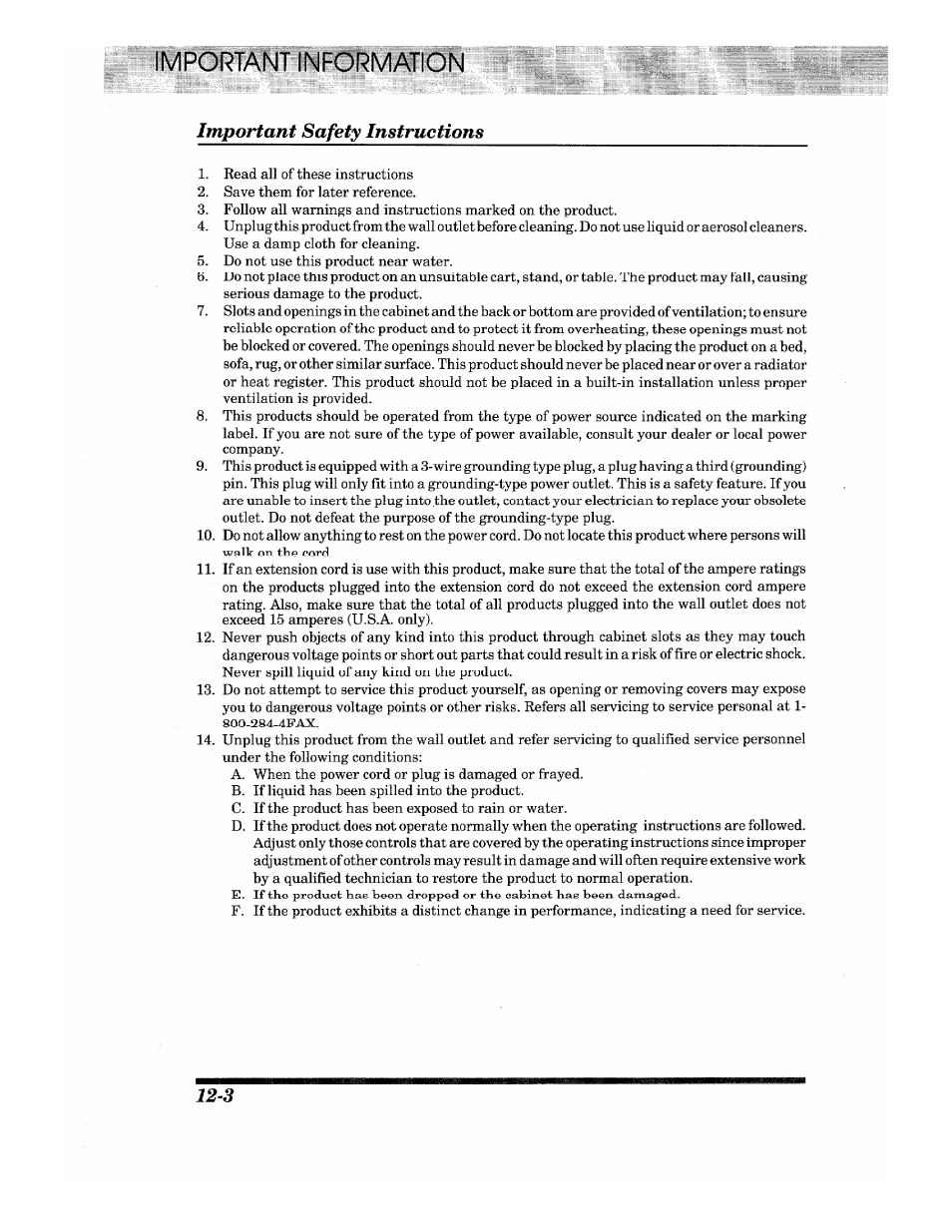 Important safety instructions | Brother IntelliFax-680 User Manual | Page 70 / 76