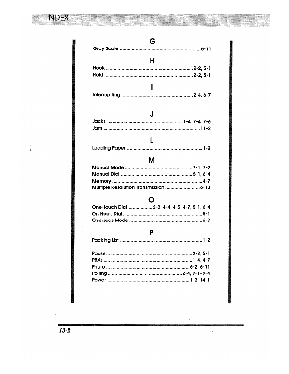 Index | Brother IntelliFax-680 User Manual | Page 72 / 76