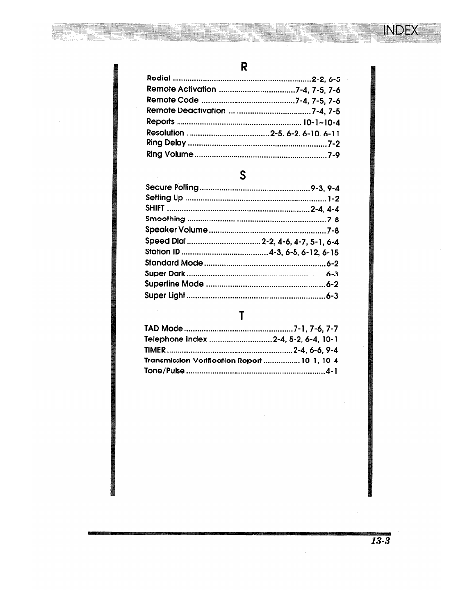 Index | Brother IntelliFax-680 User Manual | Page 73 / 76