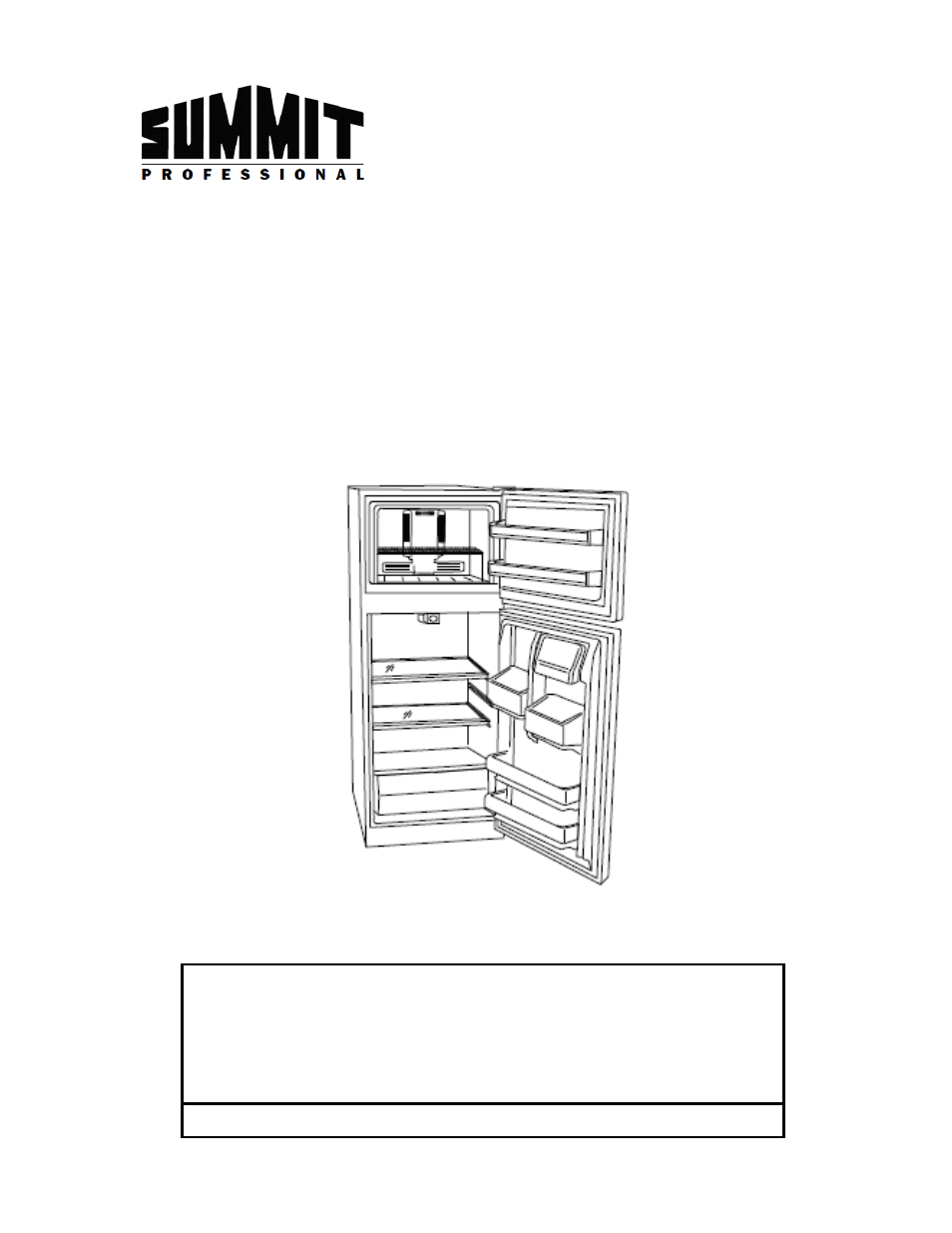 Summit FF1274 User Manual | 18 pages