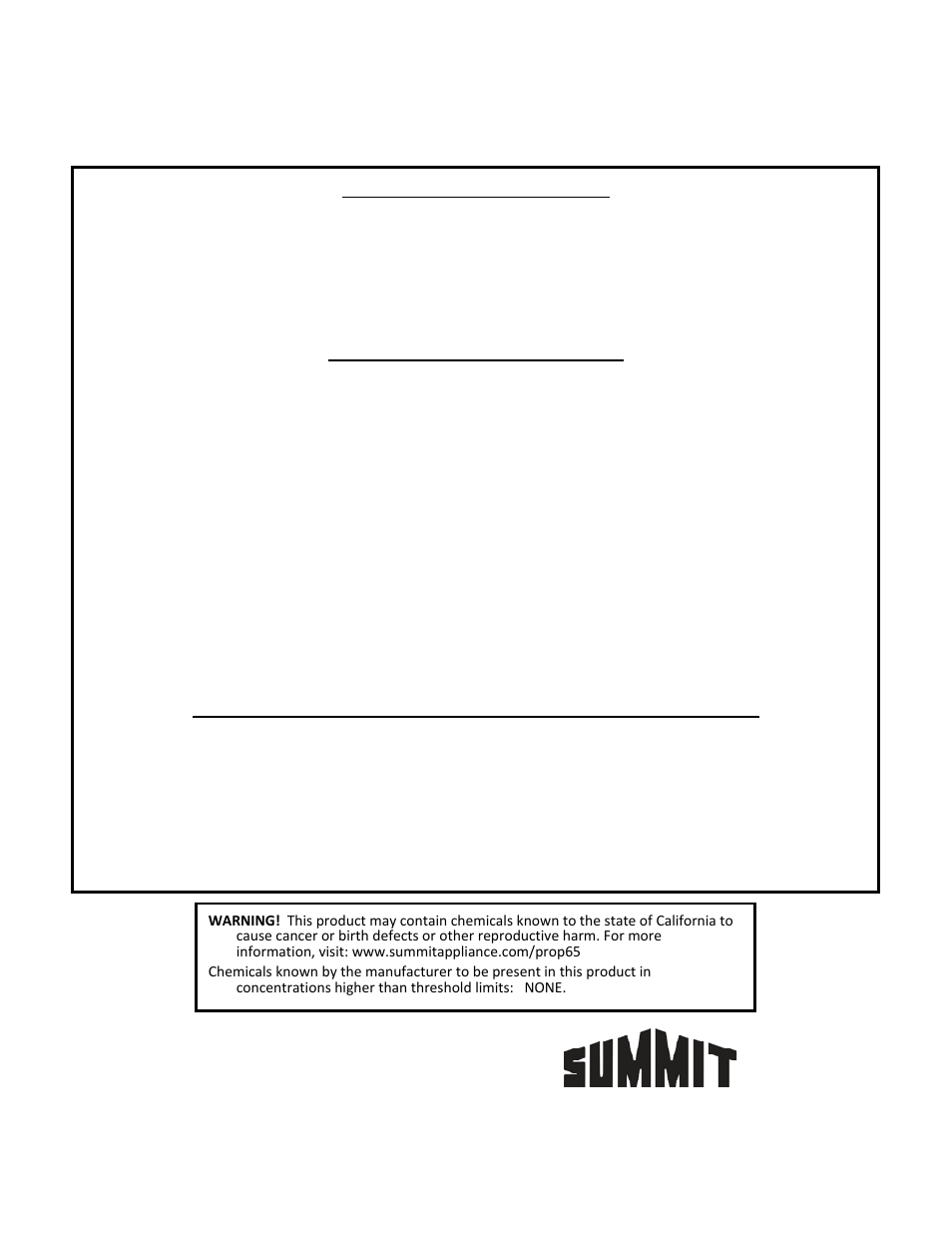 Limited warranty | Summit FF1426PL User Manual | Page 3 / 3