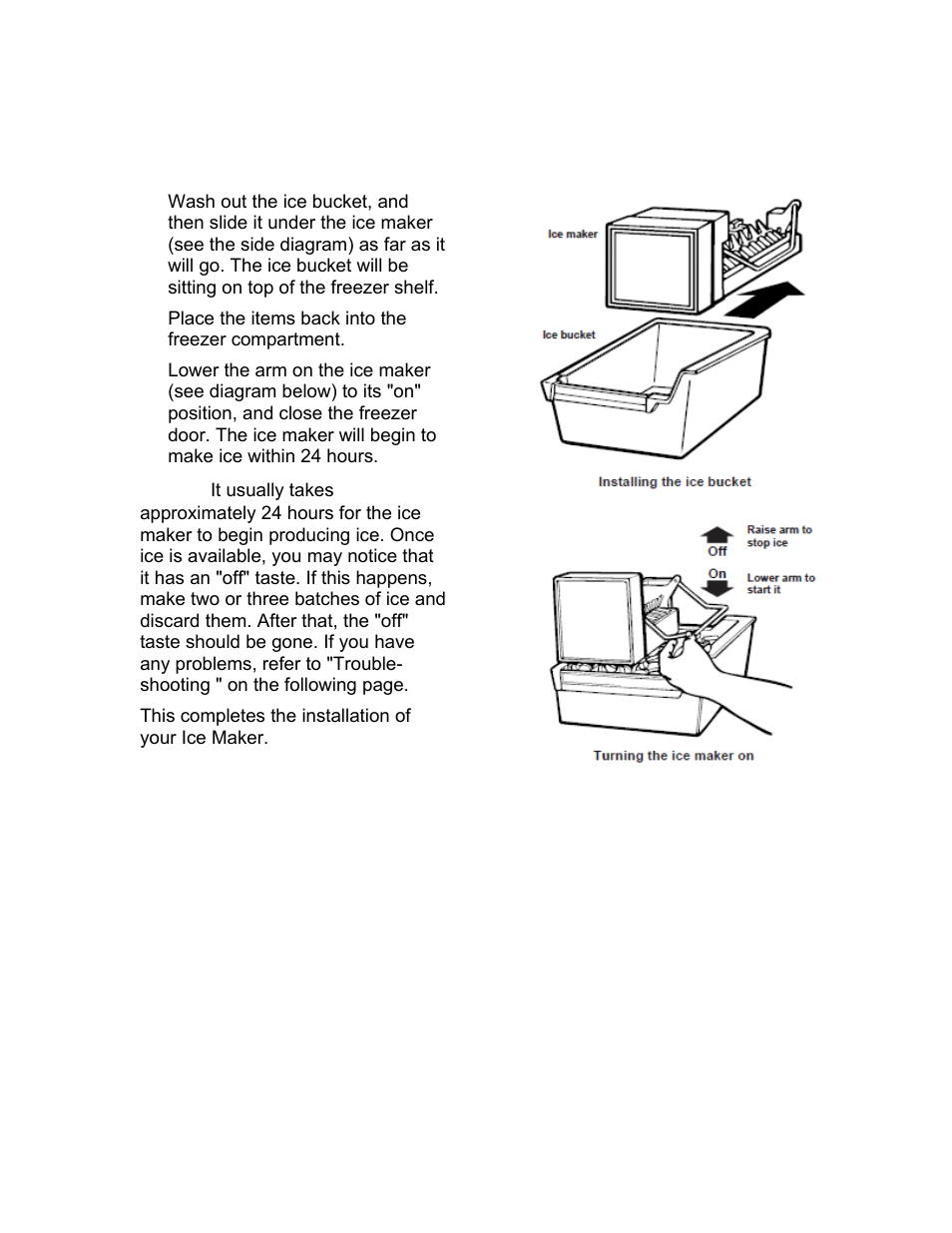 Starting the ice maker | Summit FF1074IM User Manual | Page 10 / 14