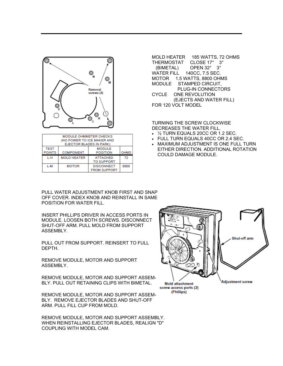 The modular ice maker service sheet | Summit FF1074IM User Manual | Page 12 / 14