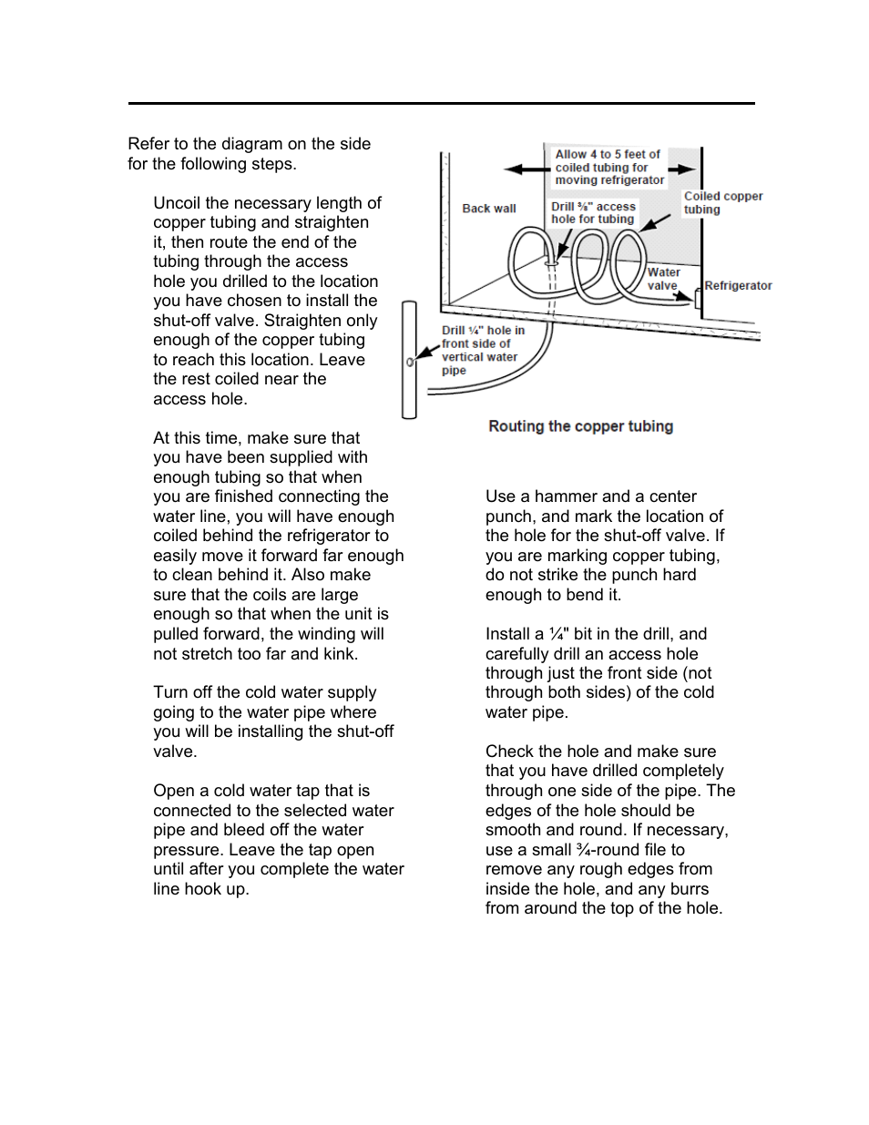 Routing the copper tubing | Summit FF1074IM User Manual | Page 3 / 14