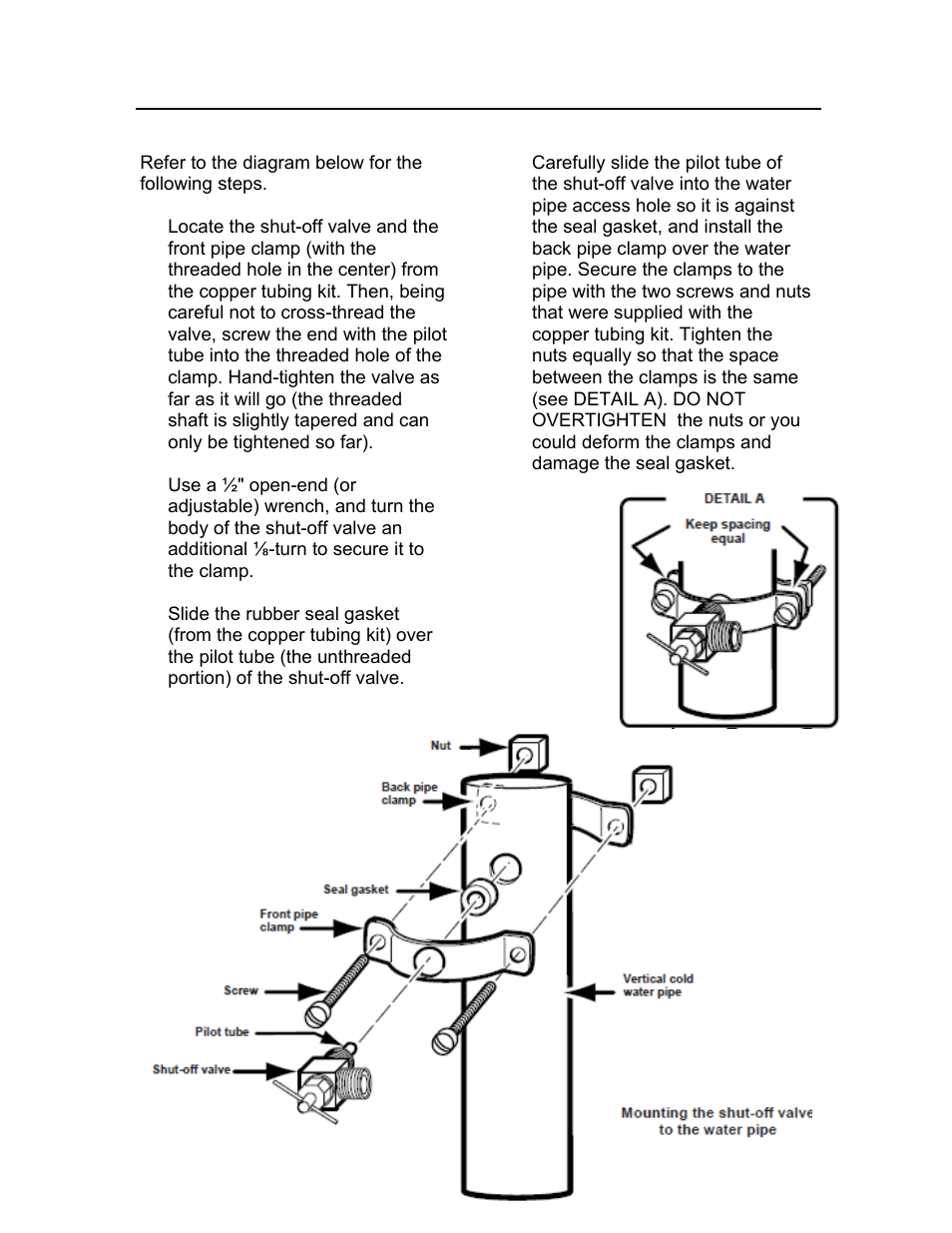 Installing the shut-off valve | Summit FF1074IM User Manual | Page 4 / 14