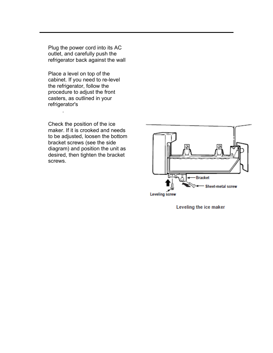 Connecting the power/leveling the unit | Summit FF1074IM User Manual | Page 9 / 14