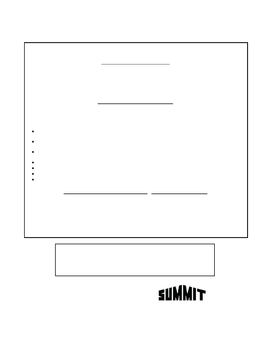 Warranty | Summit CP171 Series User Manual | Page 16 / 16