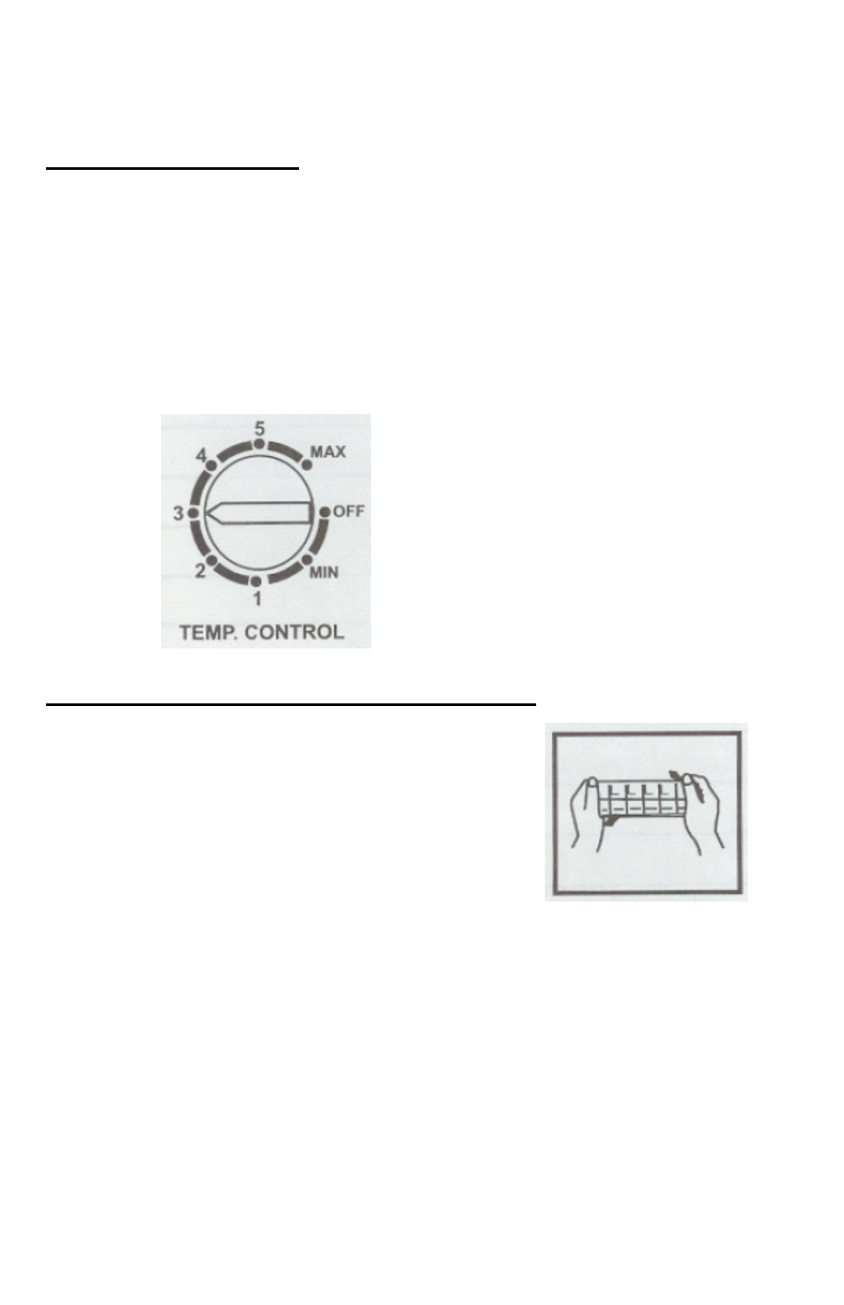 Operation, Cleaning and maintenance, Temperature control | How to remove ice cubes from the tray | Summit FF71 User Manual | Page 9 / 12