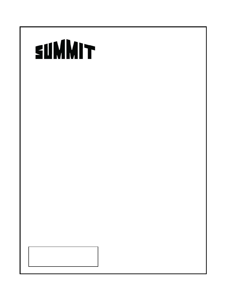 Summit FSM50LES User Manual | 12 pages