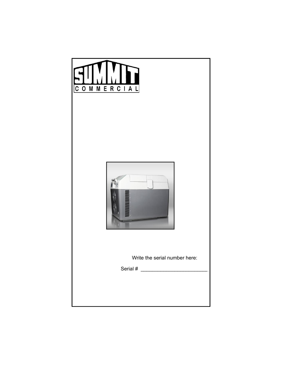Summit SPRF26 User Manual | 12 pages