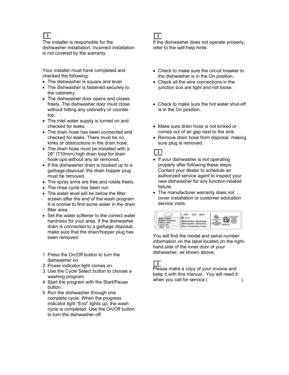Summit DW2432SS Installation Manual User Manual | Page 20 / 20