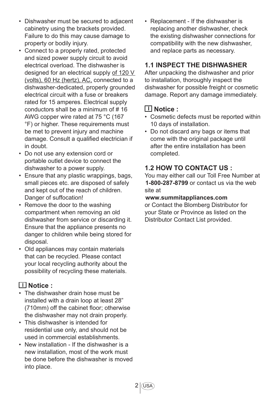 Summit DW18 Installation Manual User Manual | Page 5 / 25