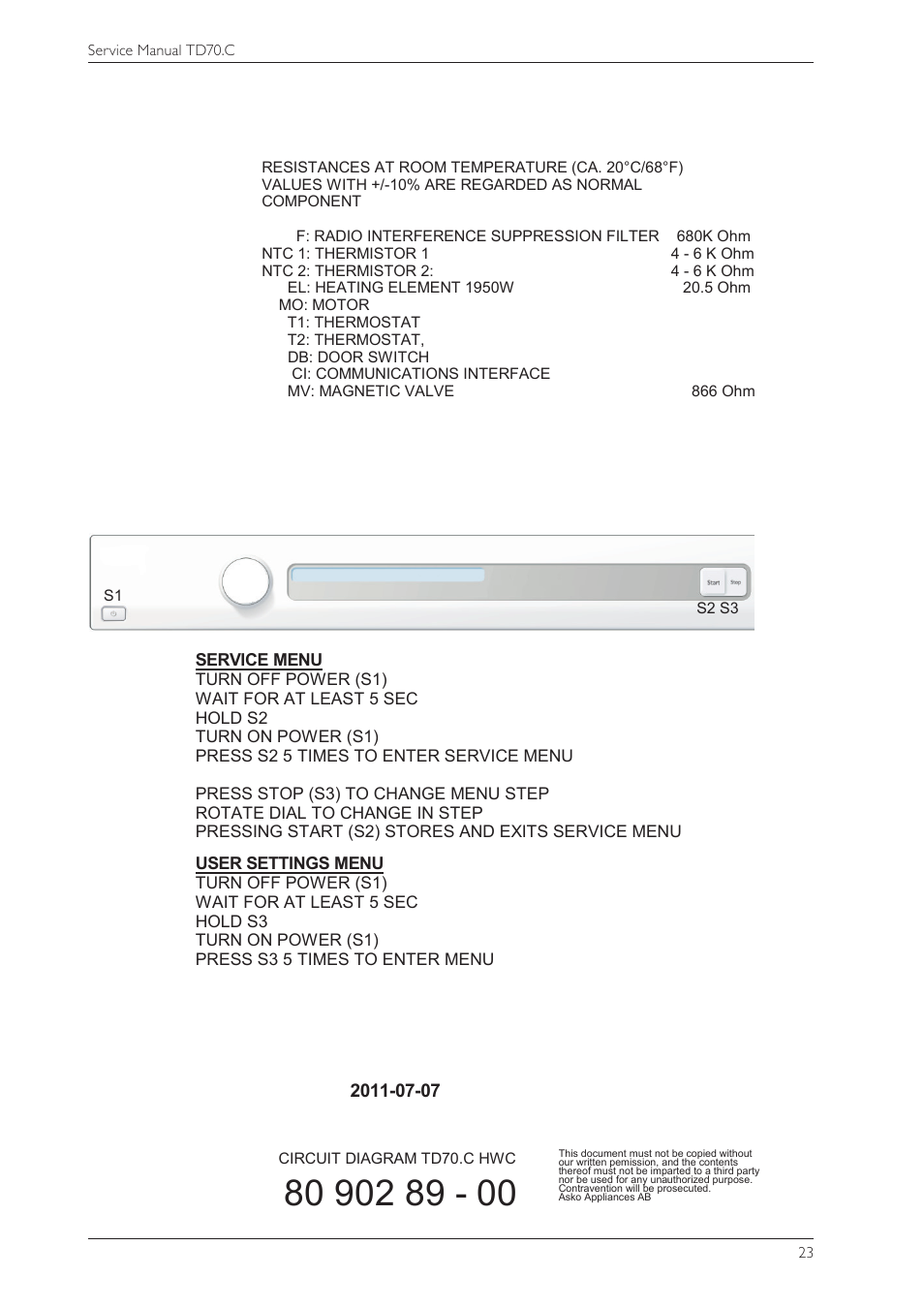 Summit TDC111V Service Manual User Manual | Page 23 / 40