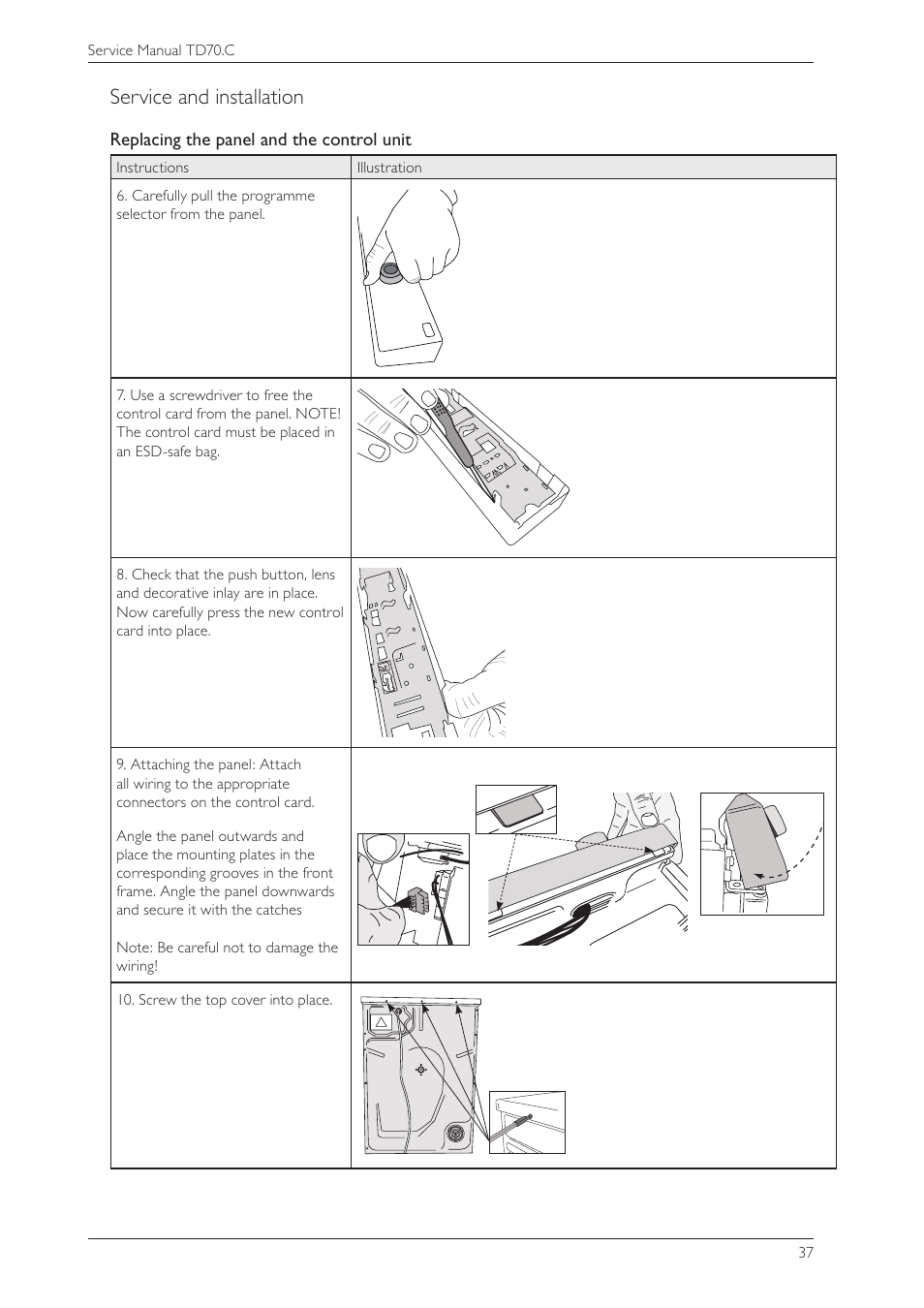 Service and installation | Summit TDC111V Service Manual User Manual | Page 37 / 40