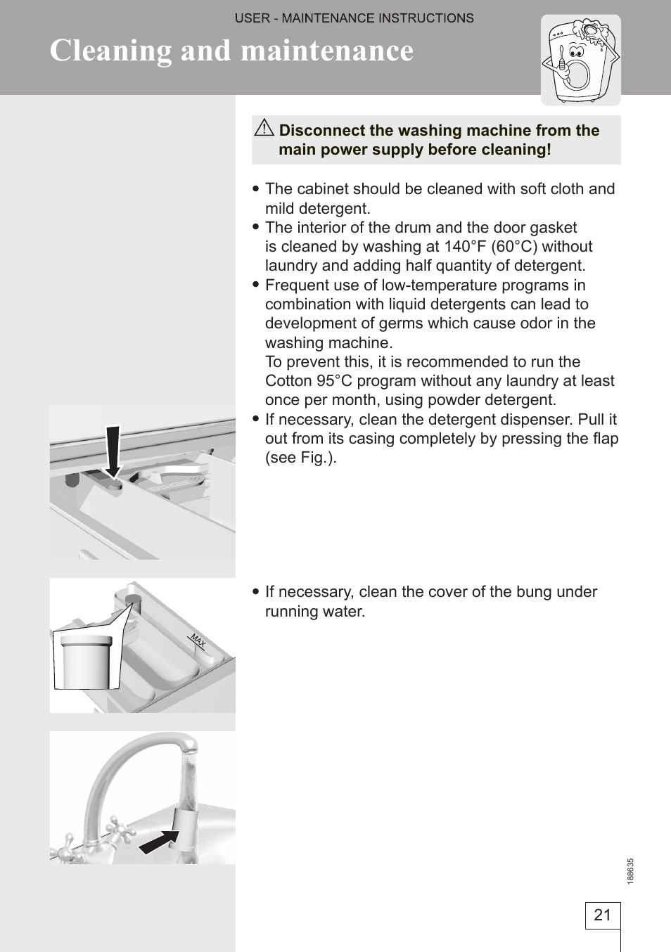 Cleaning and maintenance | Summit SPW1103ADA User Manual | Page 21 / 28