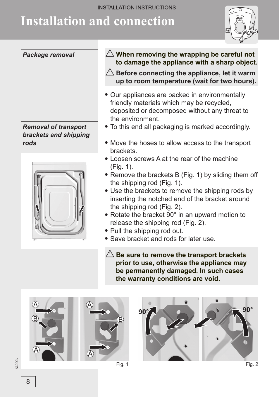 Installation and connection | Summit SPW1103ADA User Manual | Page 8 / 28