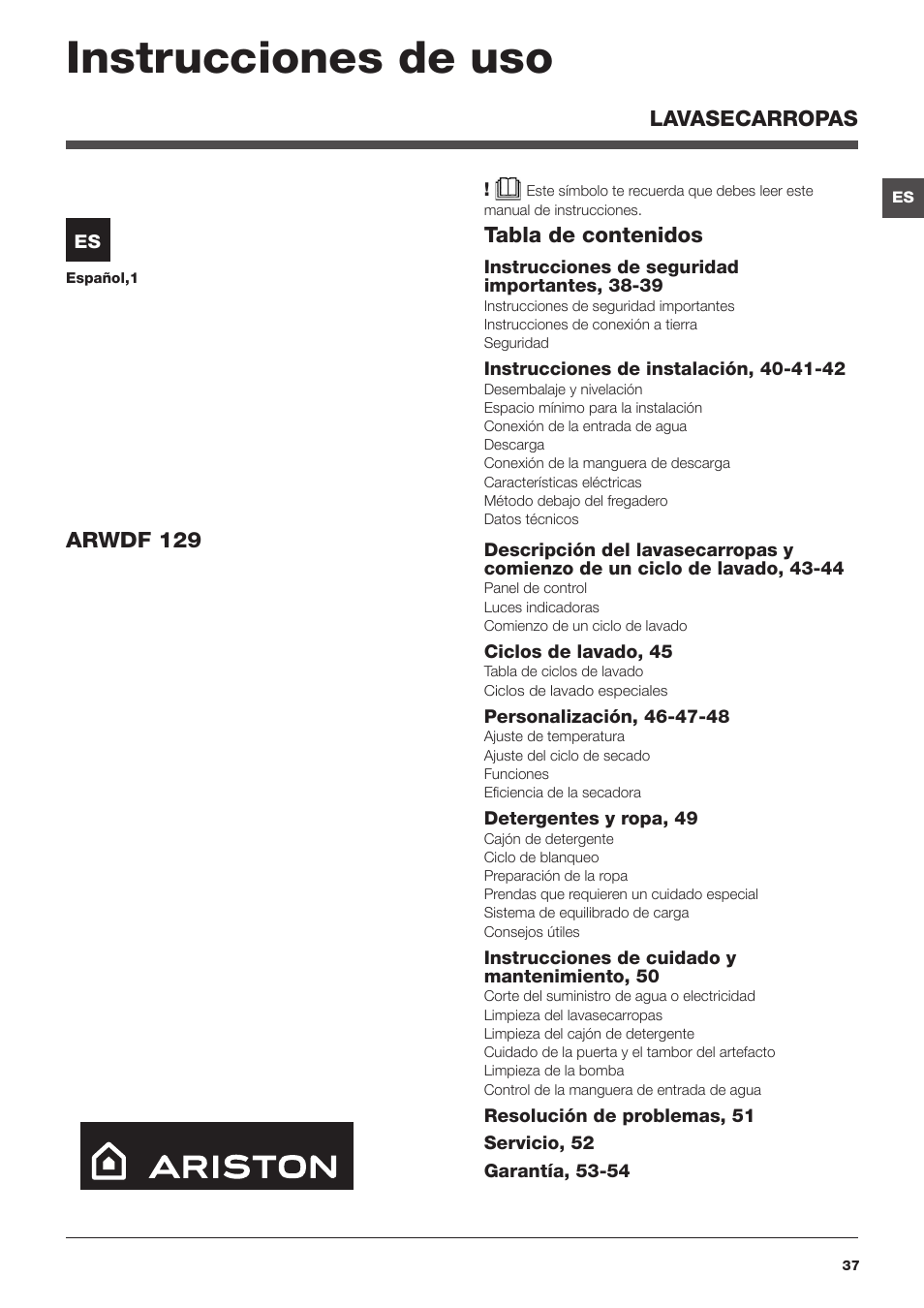 Instrucciones de uso | Summit ARWDF129SNA User Manual | Page 37 / 56