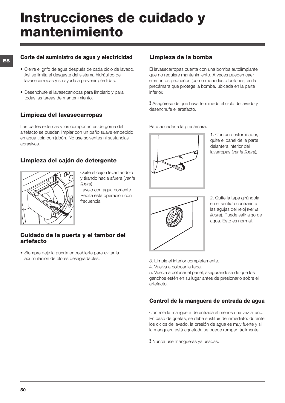 Instrucciones de cuidado y mantenimiento | Summit ARWDF129SNA User Manual | Page 50 / 56