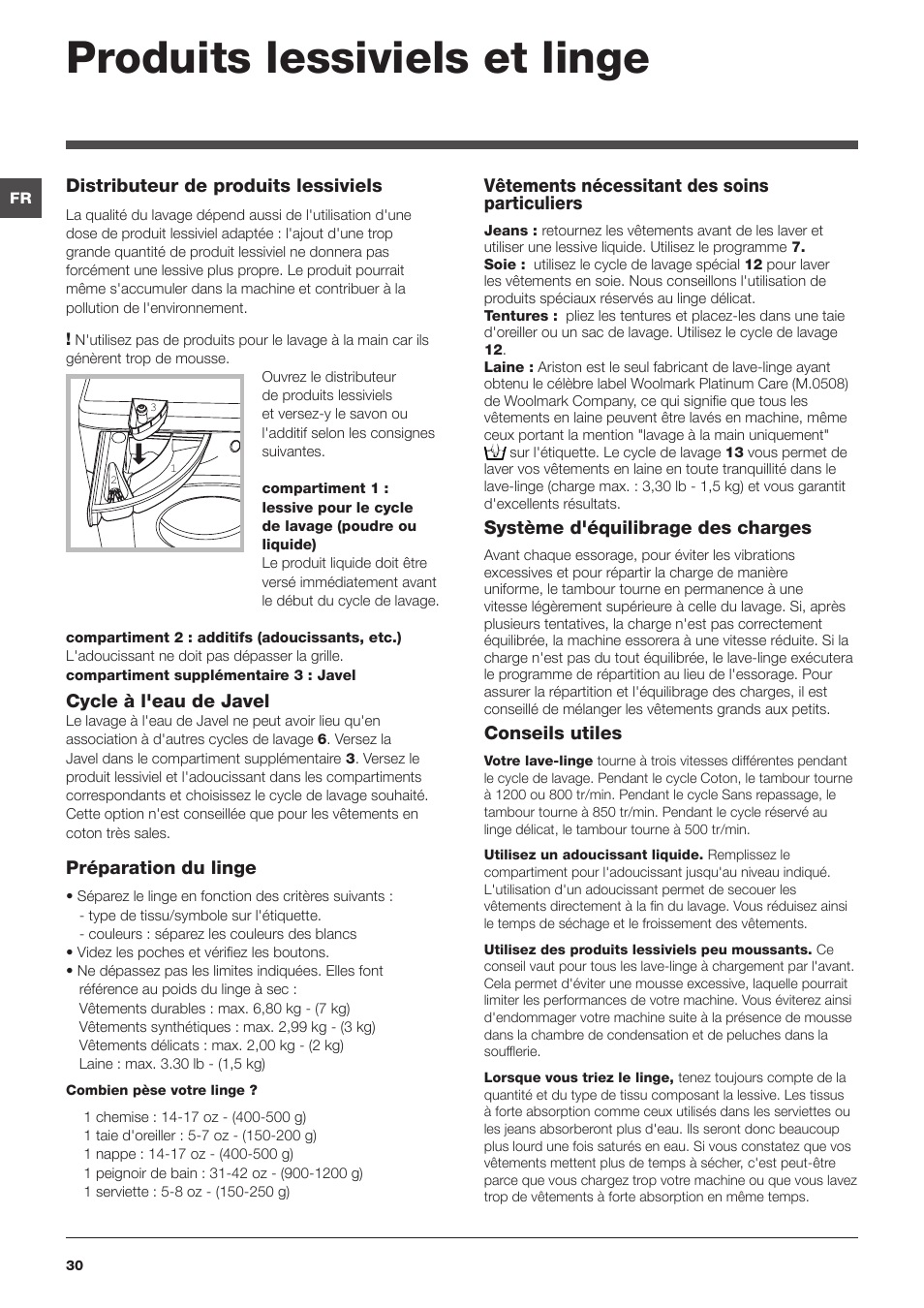 Produits lessiviels et linge | Summit ARWL129NA User Manual | Page 30 / 56