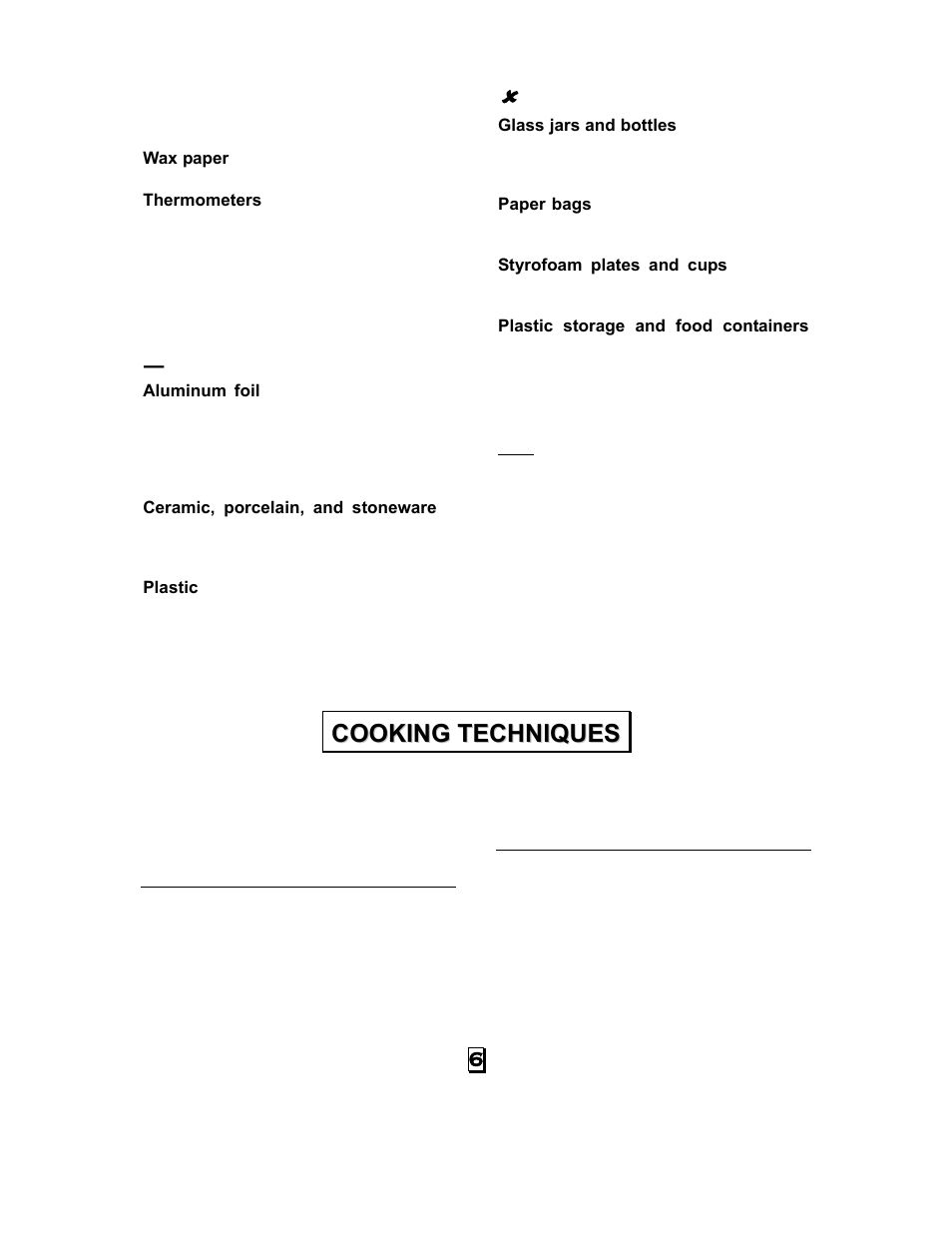 Cooking techniques | Summit SCM1000SS User Manual | Page 7 / 14