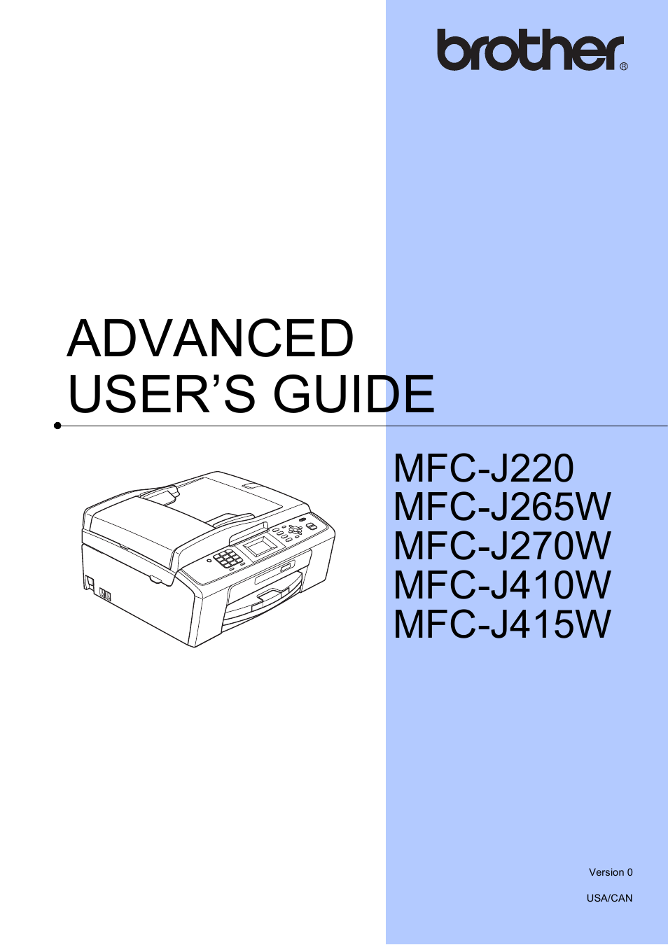 Brother MFC J415W User Manual | 59 pages