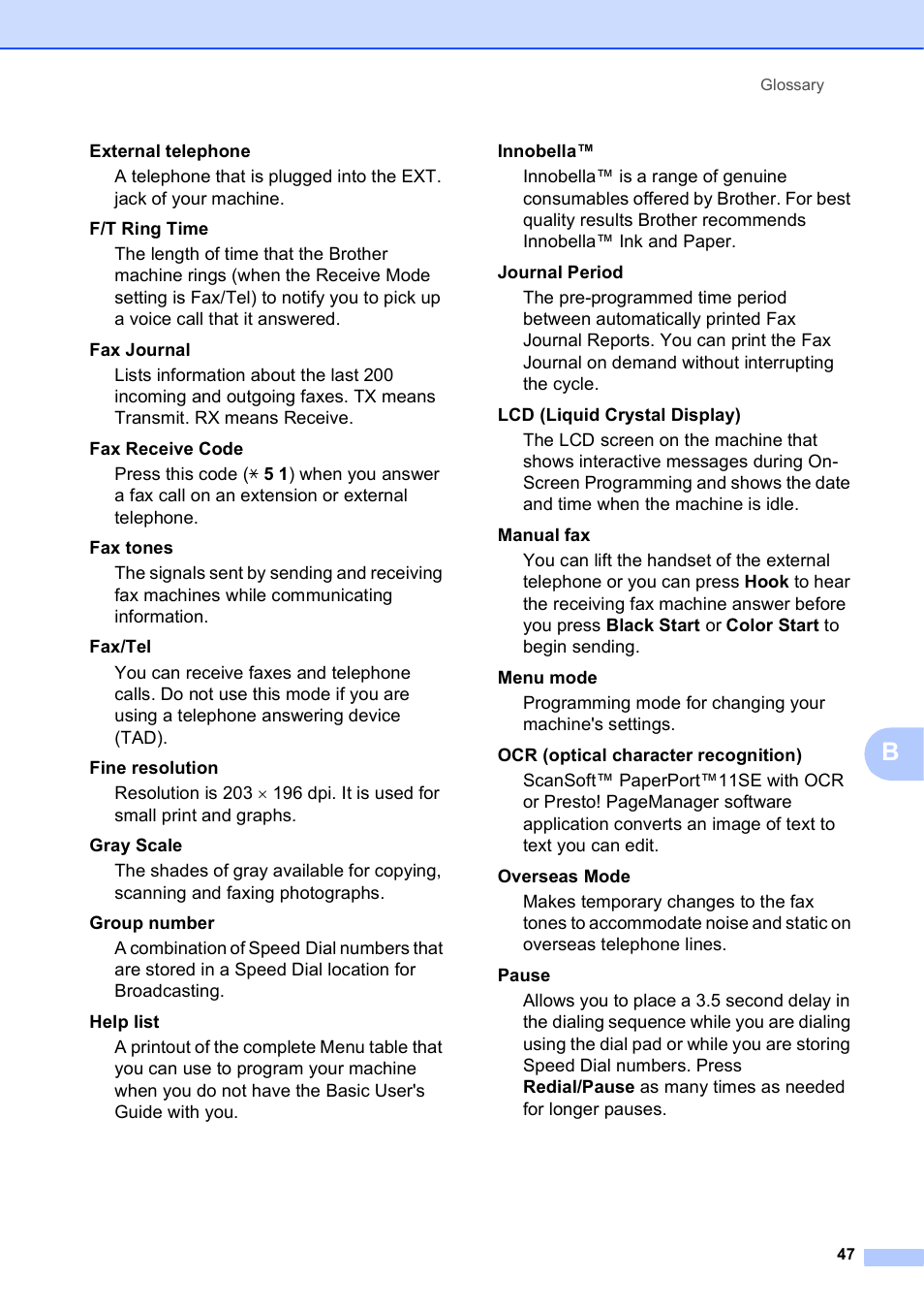 Brother MFC J415W User Manual | Page 53 / 59