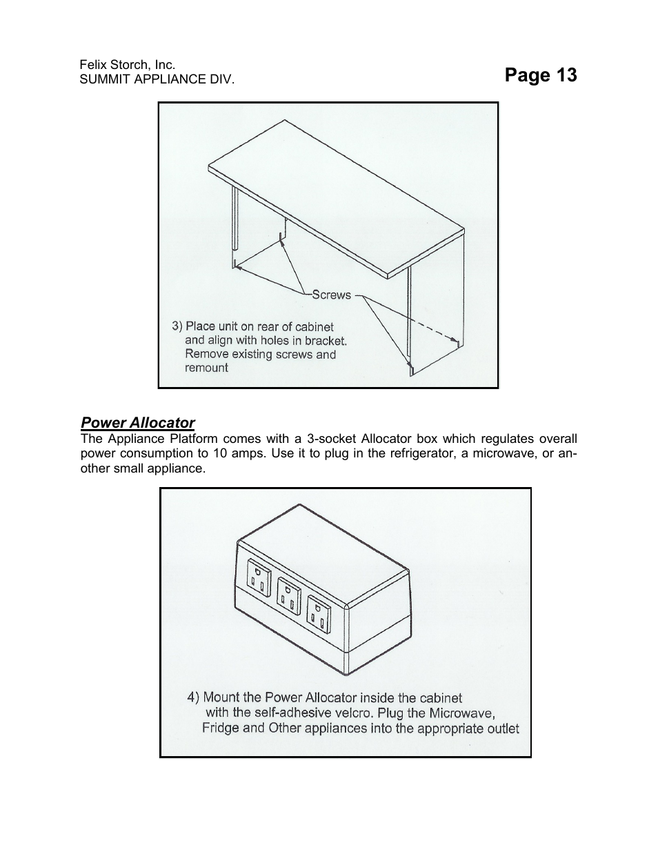 Page 13 | Summit C48GLASS User Manual | Page 13 / 16