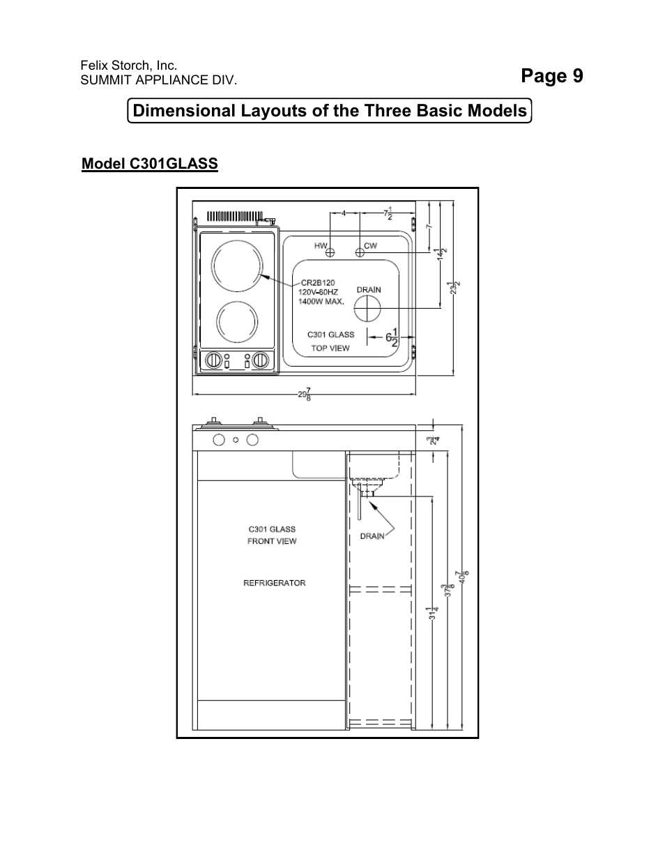 Page 9 | Summit C48GLASS User Manual | Page 9 / 16