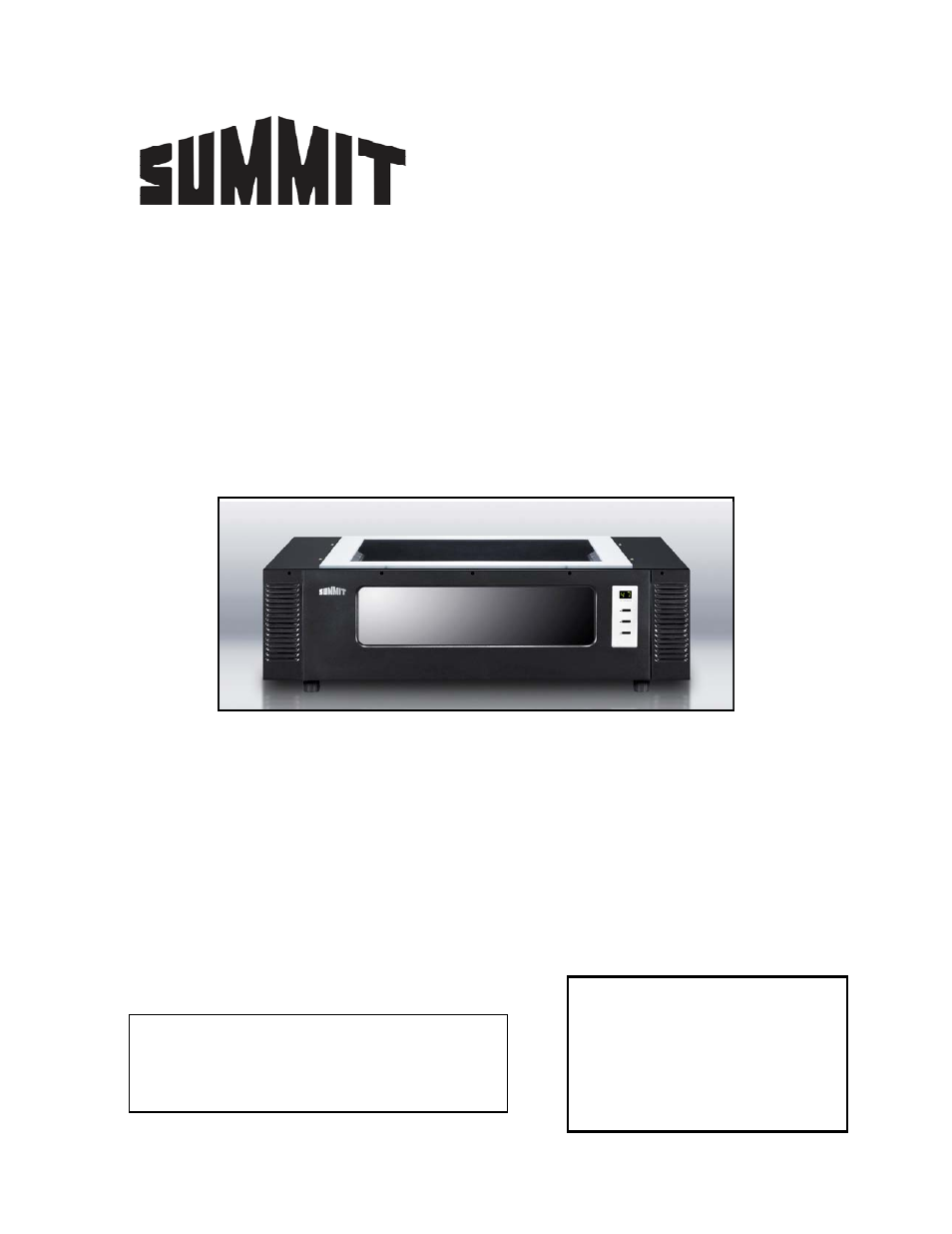Summit STC1B3 User Manual | 8 pages