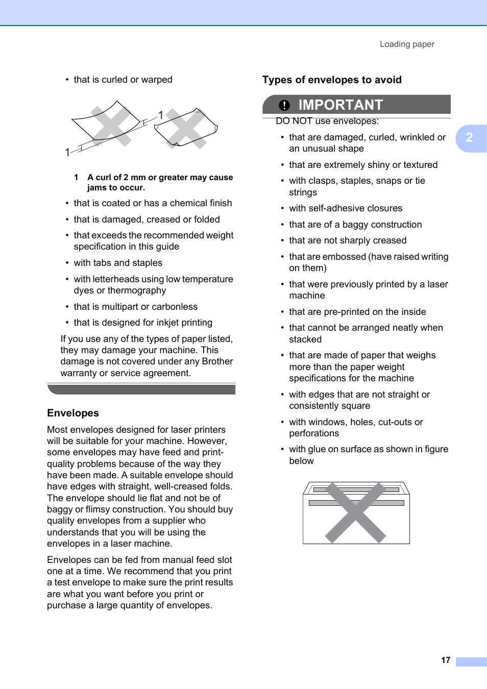 Important | Brother DCP-7055 User Manual | Page 23 / 100