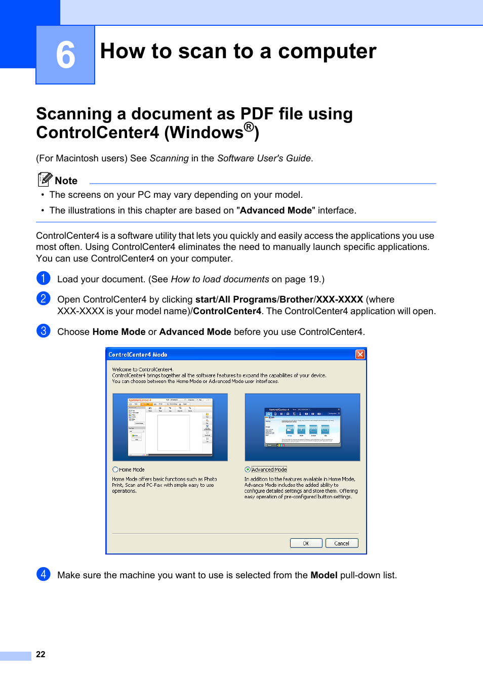 6 how to scan to a computer, How to scan to a computer | Brother DCP-7055 User Manual | Page 28 / 100