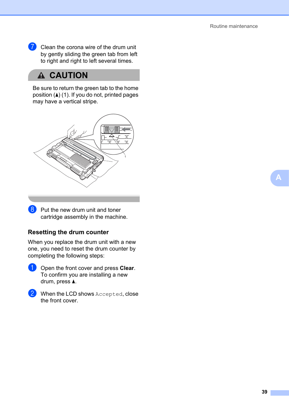 Caution | Brother DCP-7055 User Manual | Page 45 / 100