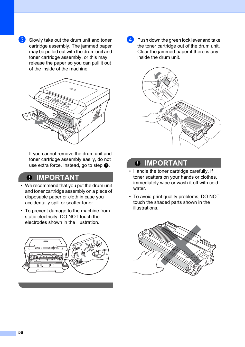 Important | Brother DCP-7055 User Manual | Page 62 / 100