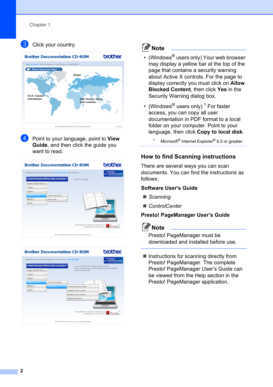 How to find scanning instructions | Brother DCP-7055 User Manual | Page 8 / 100