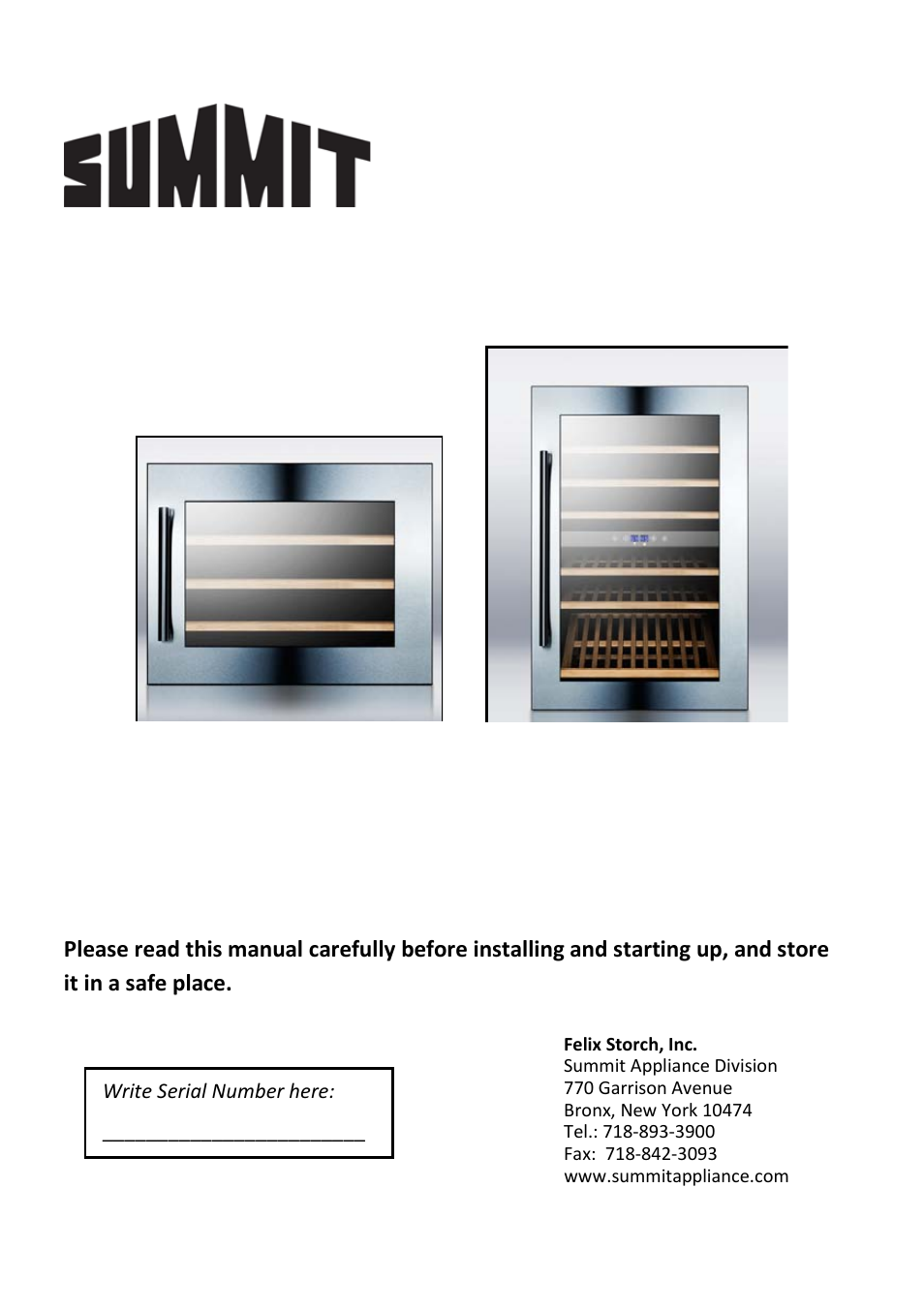 Summit VC60D User Manual | 24 pages