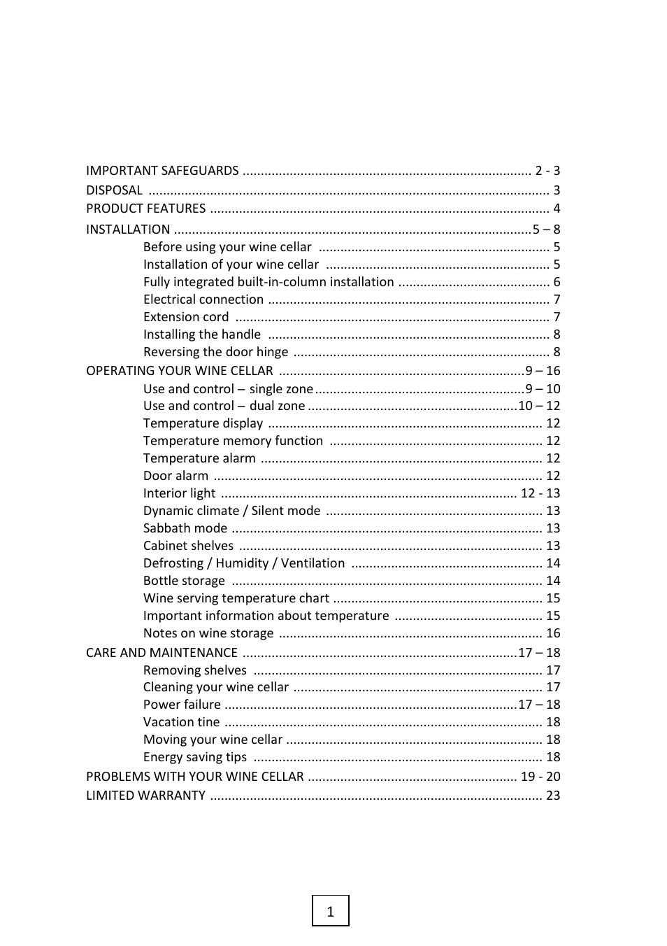 Summit VC60D User Manual | Page 2 / 24