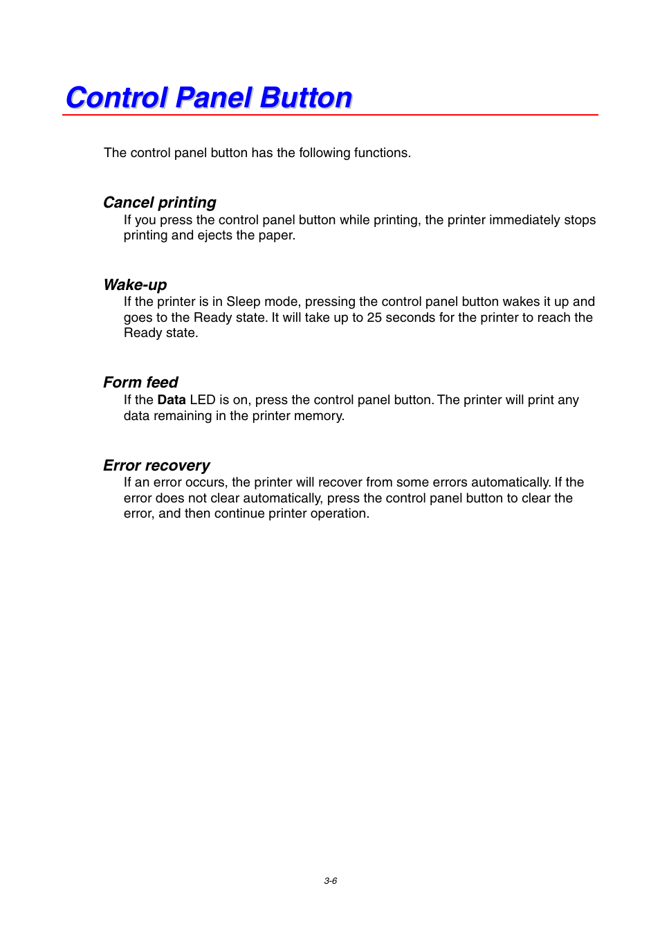 Control panel button | Brother HL-1230 EN User Manual | Page 60 / 116
