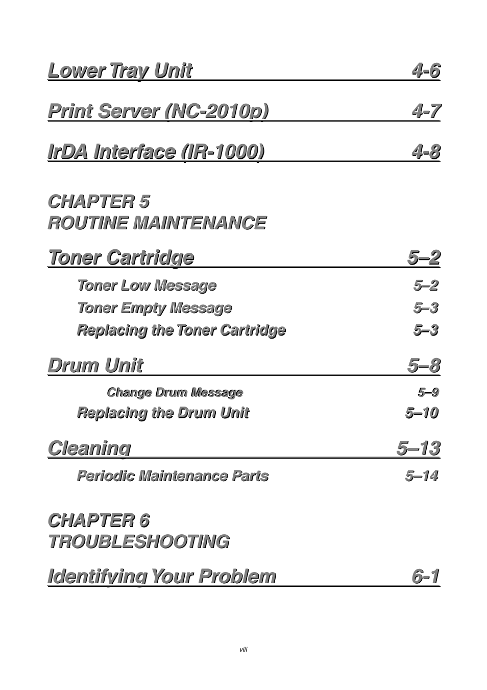 Brother HL-1230 EN User Manual | Page 8 / 116